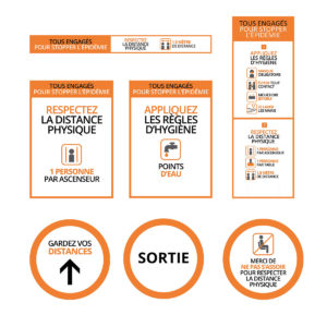 Signalétique gestes sanitaires