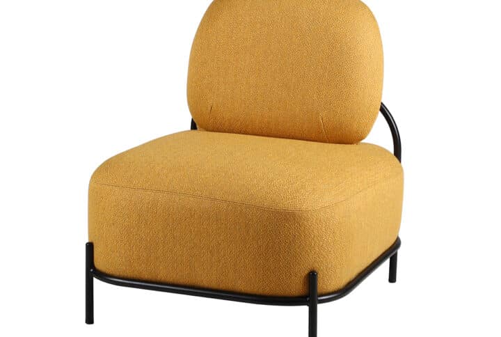 Fauteuil Priscilla jaune moutarde