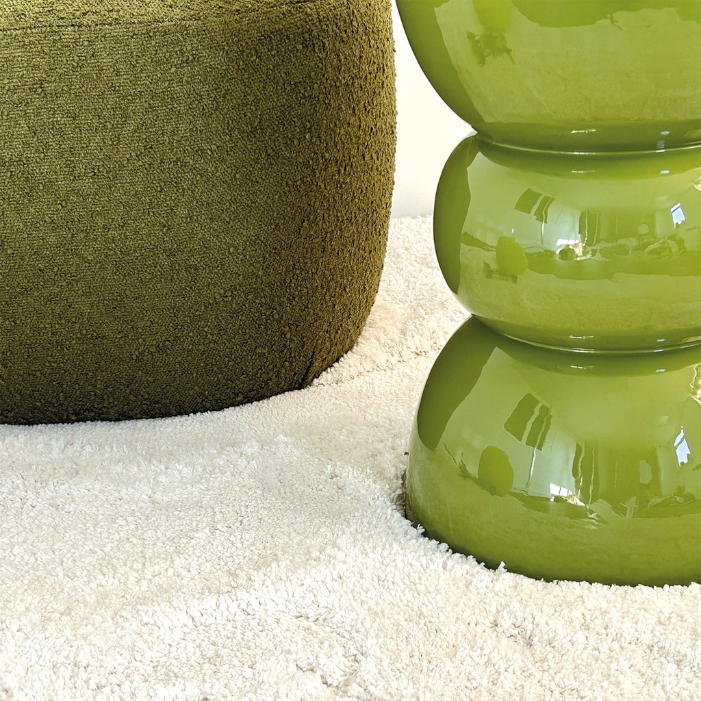 Location pouf vert événementiel